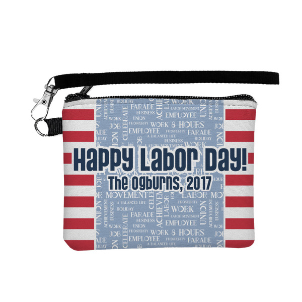 Custom Labor Day Wristlet ID Case w/ Name or Text