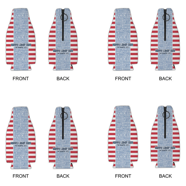 Labor Day Zipper Bottle Cooler - Set of 4 - APPROVAL