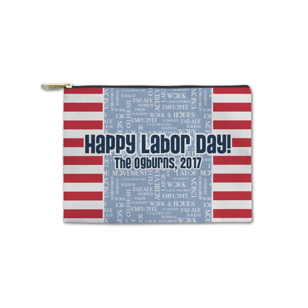 Custom Labor Day Zipper Pouch - Small - 8.5"x6" (Personalized)