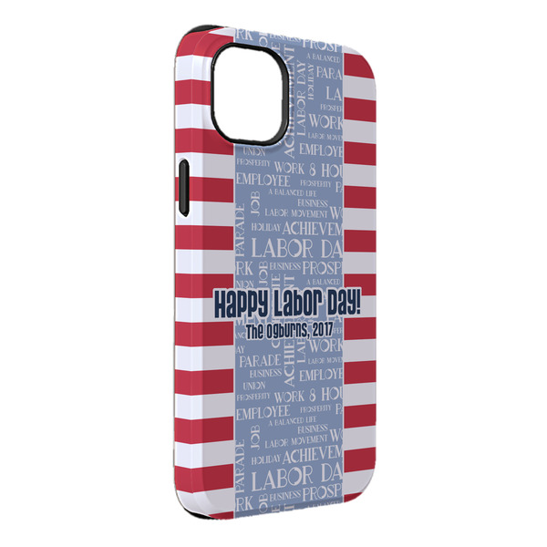 Custom Labor Day iPhone Case - Rubber Lined - iPhone 14 Plus (Personalized)