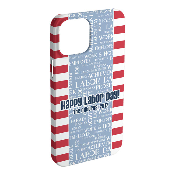 Custom Labor Day iPhone Case - Plastic - iPhone 15 Plus (Personalized)
