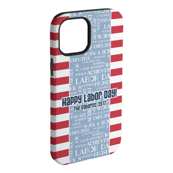 Custom Labor Day iPhone Case - Rubber Lined - iPhone 15 Plus (Personalized)