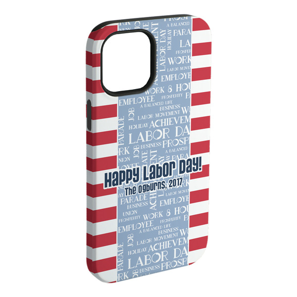 Custom Labor Day iPhone Case - Rubber Lined (Personalized)