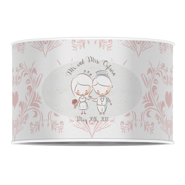 Wedding People 12" Drum Lampshade - FRONT (Poly Film)