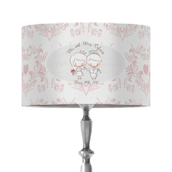 Wedding People 12" Drum Lamp Shade - Fabric (Personalized)