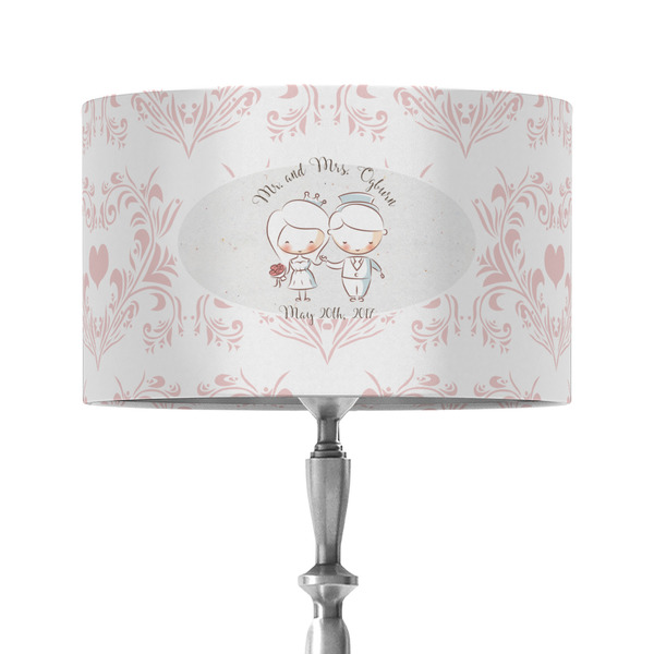 Custom Wedding People 12" Drum Lamp Shade - Fabric (Personalized)