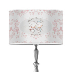 Wedding People 12" Drum Lamp Shade - Poly-film (Personalized)