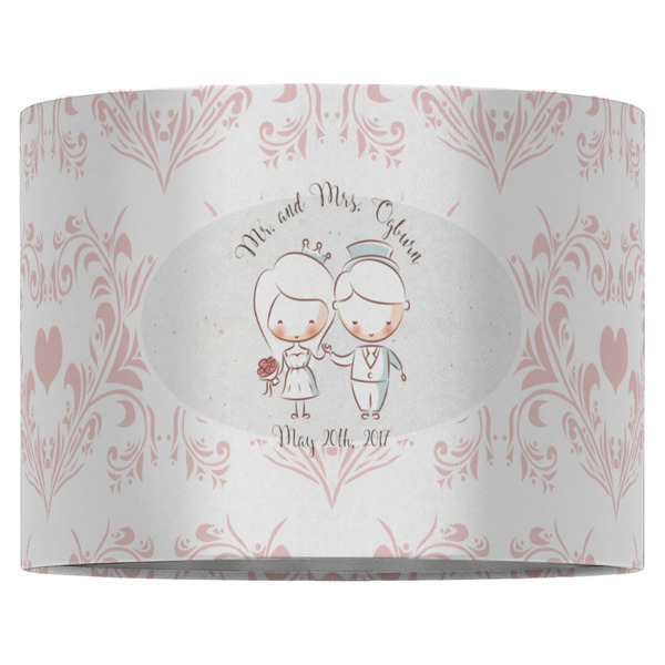 Wedding People 16" Drum Lampshade - FRONT (Fabric)