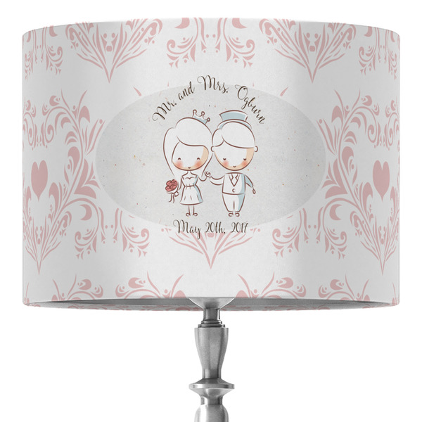Custom Wedding People 16" Drum Lamp Shade - Fabric (Personalized)