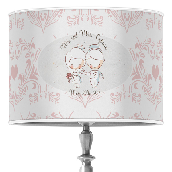 Custom Wedding People 16" Drum Lamp Shade - Poly-film (Personalized)