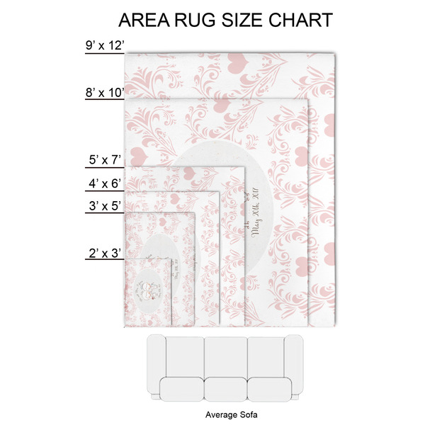 Wedding People 2'x3' Indoor Area Rugs - Size Chart