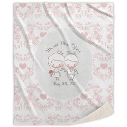 Wedding People Sherpa Throw Blanket (Personalized)
