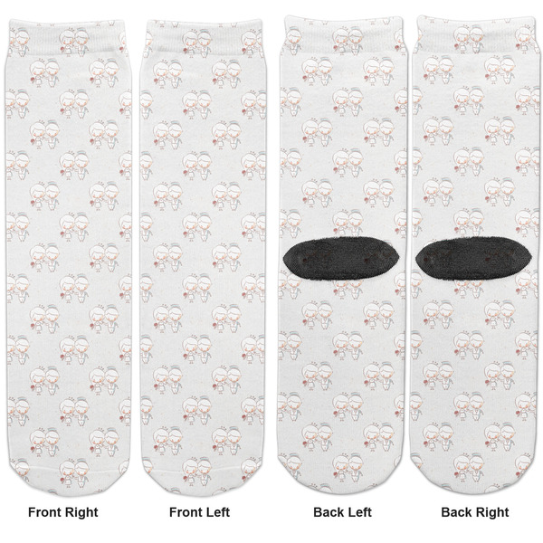 Wedding People Adult Crew Socks - Double Pair - Front and Back - Apvl