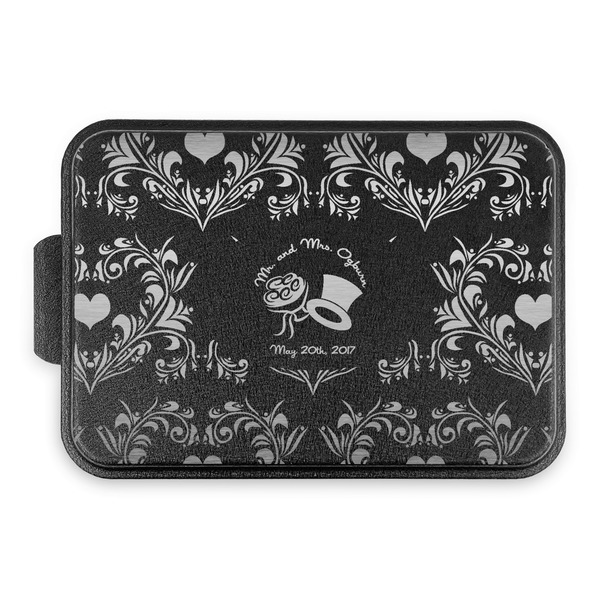 Wedding People Aluminum Baking Pan - Black Lid - FRONT