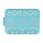 Wedding People Aluminum Baking Pan with Teal Lid (Personalized)