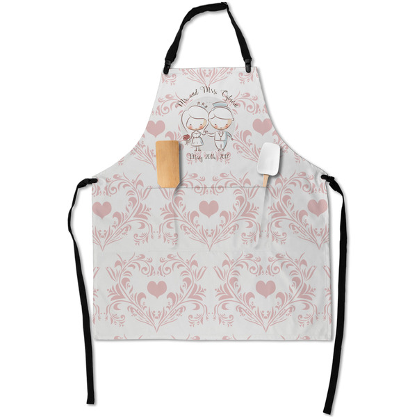 Custom Wedding People Apron With Pockets w/ Couple's Names