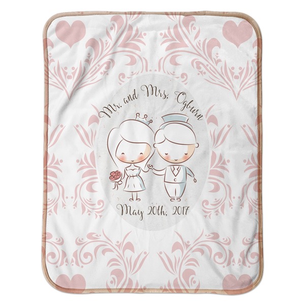 Wedding People Baby Sherpa Blanket - Flat