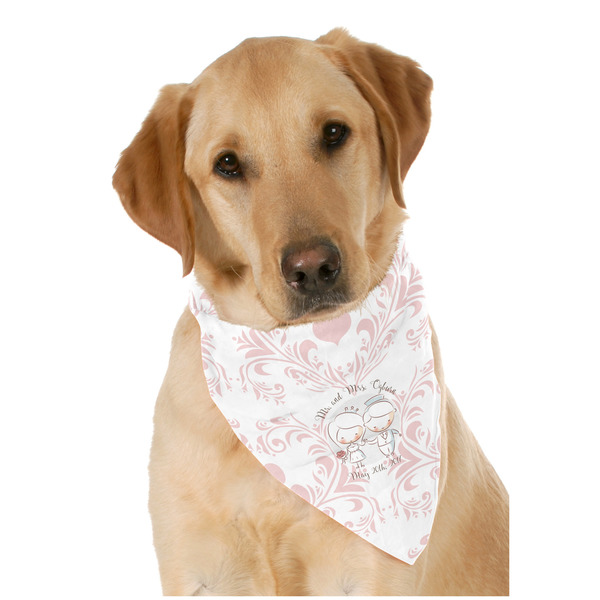 Custom Wedding People Dog Bandana Scarf w/ Couple's Names