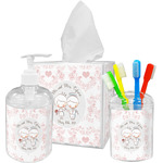 Wedding People Acrylic Bathroom Accessories Set w/ Couple's Names
