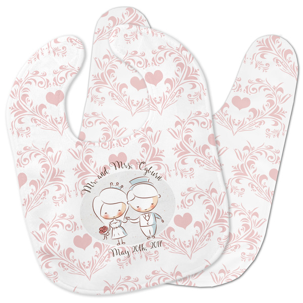 Custom Wedding People Baby Bib w/ Couple's Names