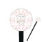 Wedding People 7" Round Plastic Stir Sticks - Black - Single Sided (Personalized)