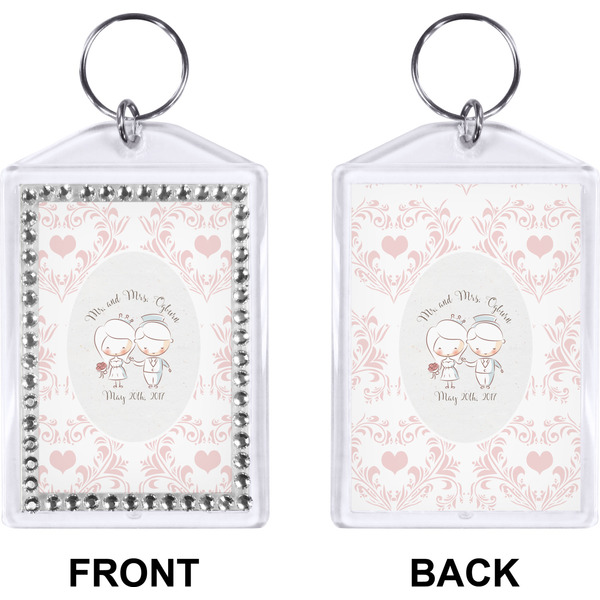 Wedding People Bling Keychain (Front + Back)