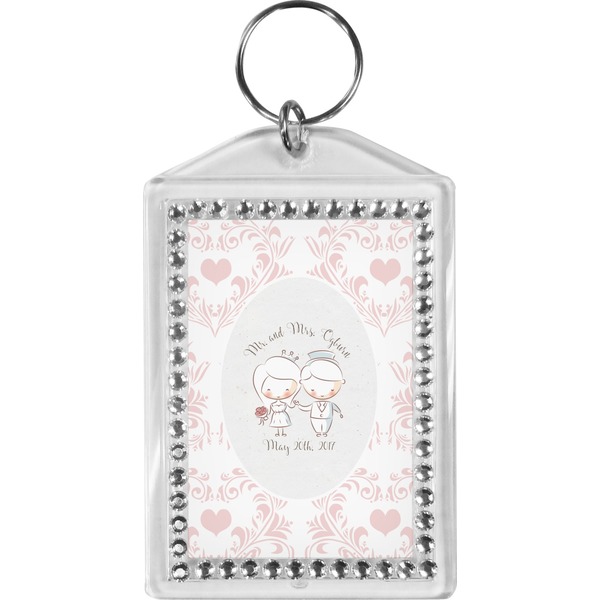 Custom Wedding People Bling Keychain (Personalized)