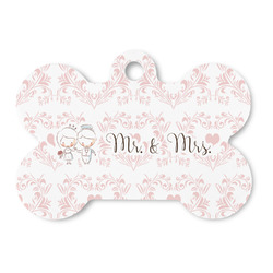 Wedding People Bone Shaped Dog ID Tag (Personalized)