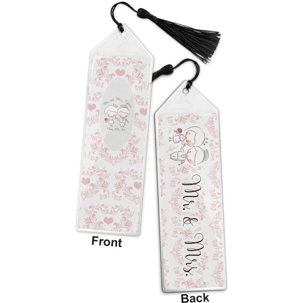 Wedding People Bookmark with tassel - Front and Back