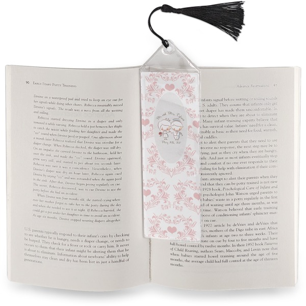 Wedding People Bookmark with tassel - In book