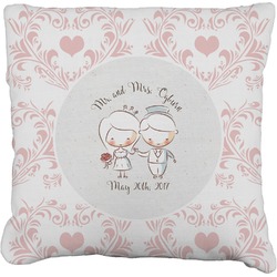 Wedding People Faux-Linen Throw Pillow 18" (Personalized)