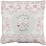 Wedding People Faux-Linen Throw Pillow 20" (Personalized)