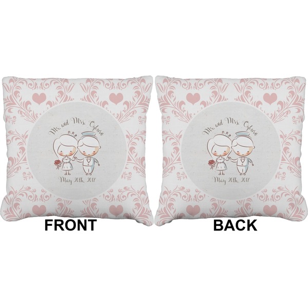 Wedding People Burlap Pillow Approval