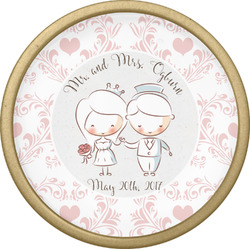 Wedding People Cabinet Knob - Gold (Personalized)