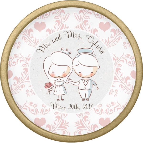 Wedding People Cabinet Knob - Gold - Front