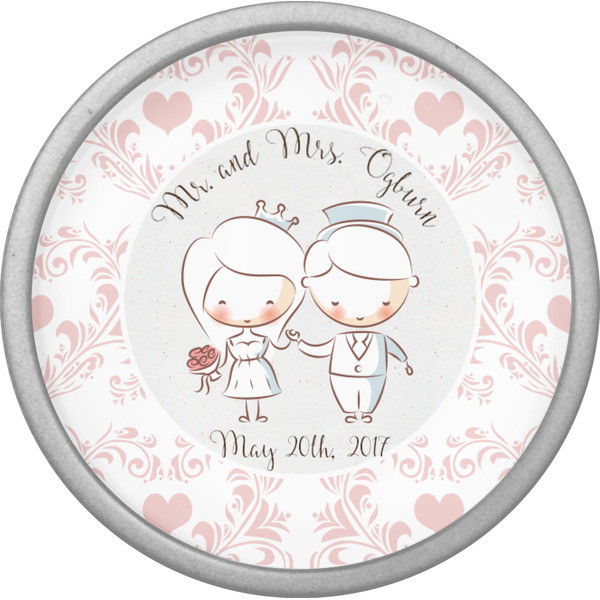 Wedding People Cabinet Knob - Nickel - Front