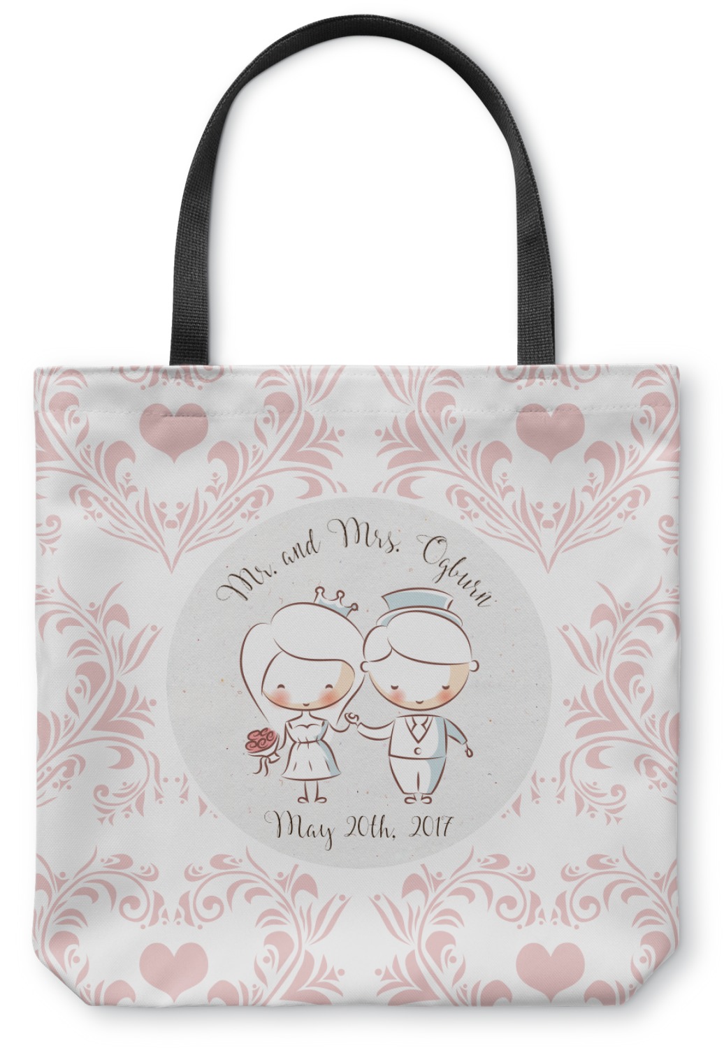 Wedding People Canvas Tote Bag (Personalized) - YouCustomizeIt