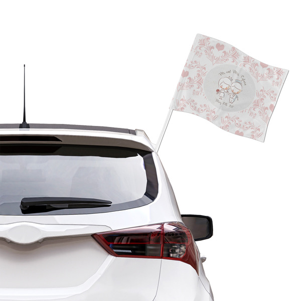 Wedding People Car Flag - Large - LIFESTYLE