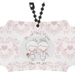 Wedding People Rear View Mirror Ornament (Personalized)