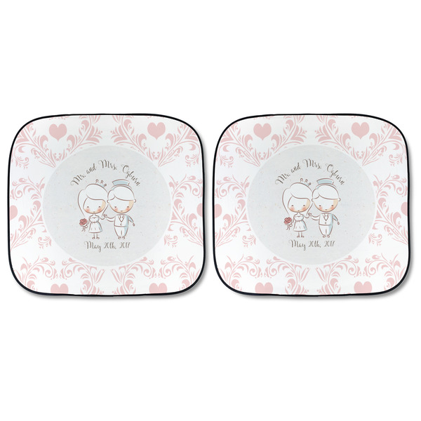 Wedding People Car Sun Shades - FRONT