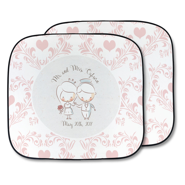 Custom Wedding People Car Sun Shade - Two Piece (Personalized)