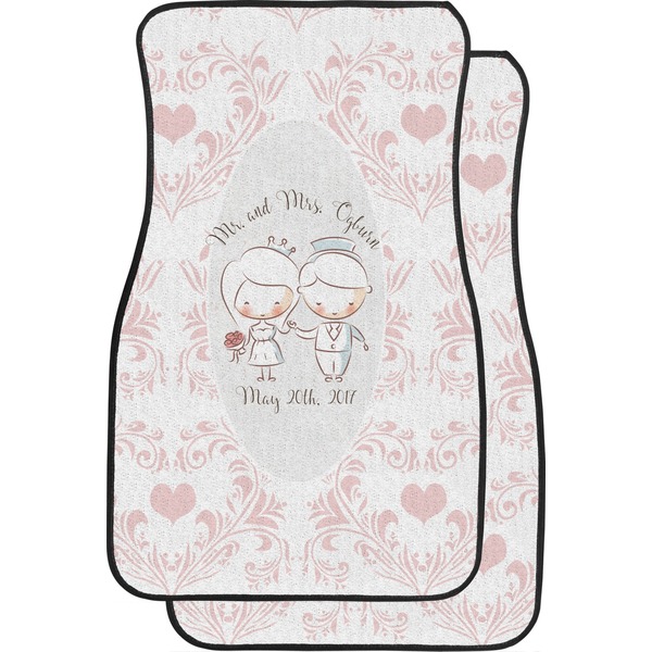 Custom Wedding People Car Floor Mats (Front Seat) (Personalized)