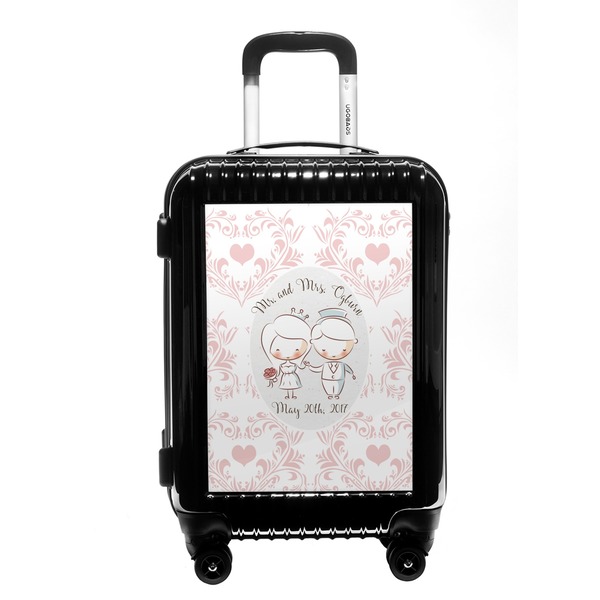 Custom Wedding People Carry On Hard Shell Suitcase (Personalized)