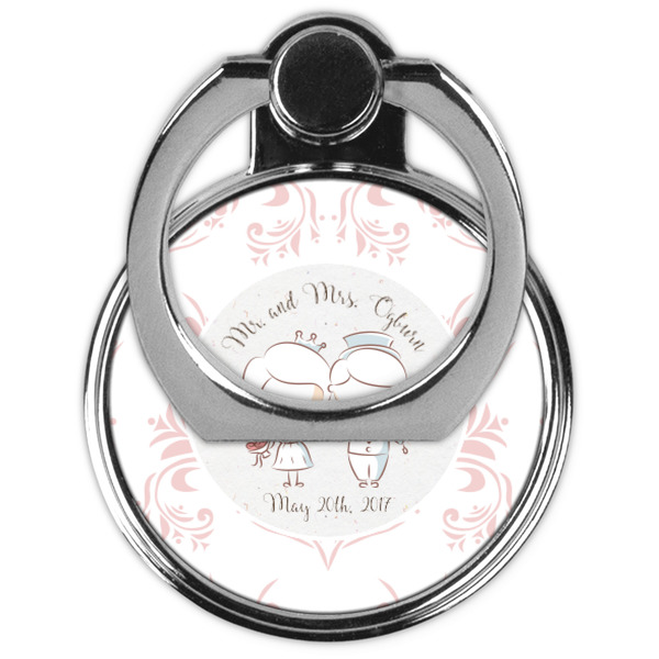 Wedding People Cell Phone Ring Stand & Holder - Front (Collapsed)