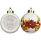 Wedding People Ceramic Christmas Ornament - Poinsettias (APPROVAL)