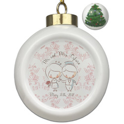 Wedding People Ceramic Ball Ornament - Christmas Tree (Personalized)