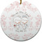 Wedding People Round Ceramic Ornament w/ Couple's Names