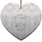 Wedding People Ceramic Flat Ornament - Heart (Front)