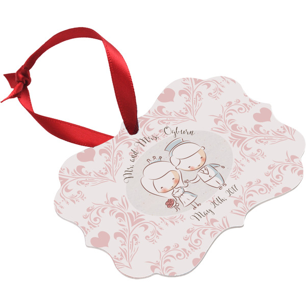 Wedding People Christmas Ornament (Angle View)