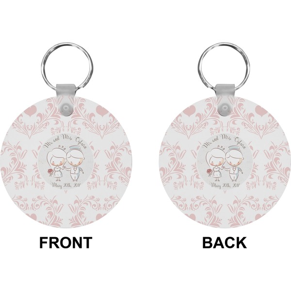 Wedding People Circle Keychain (Front + Back)